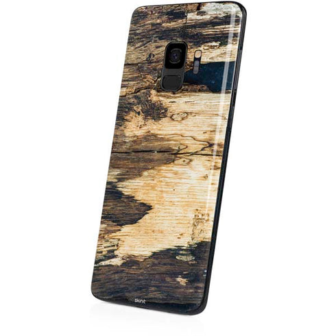 Blue Resin Wood Galaxy S9 Skin